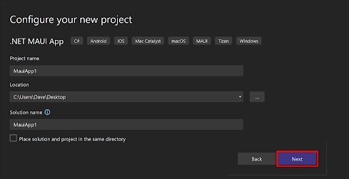  Configure your new project 